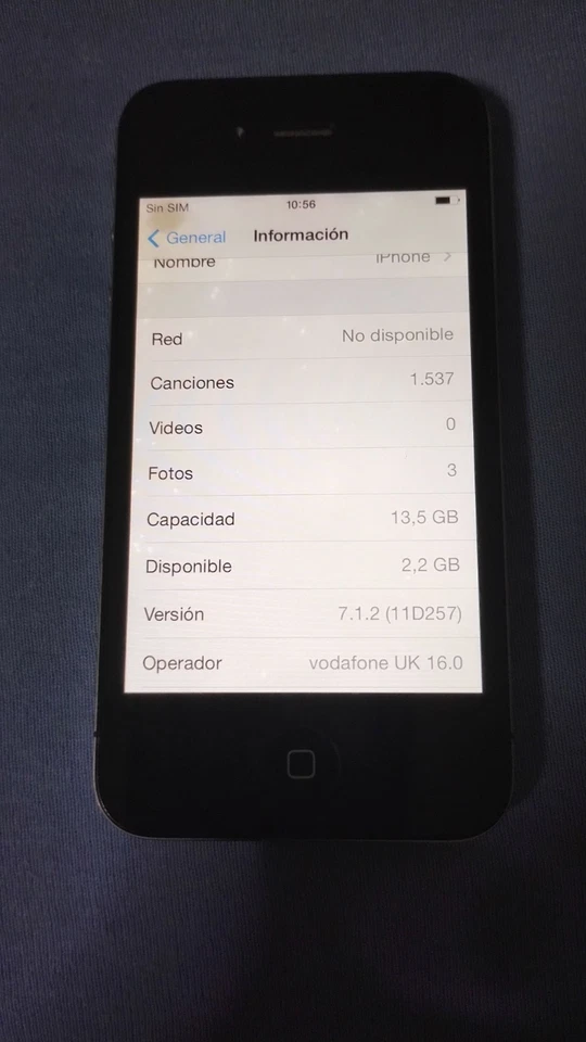 Apple iPhone 4 8gb Cdma 11D257 16gb vodafone - Imagen 2 de 3