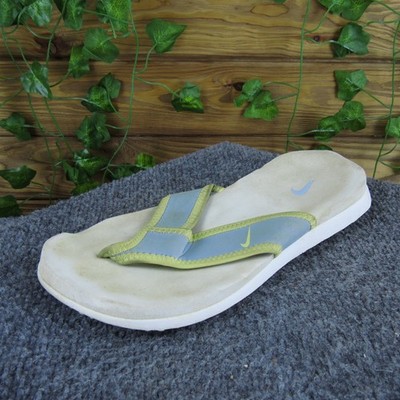 Nike Women Celso Flip Flop Blue Synthetic Sz Medium Used