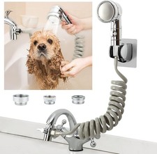 Sink Faucet Sprayer Attachment Hair Pet Rinser Showerhead W/ Stop Water-saving