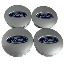 4pcs Ford Wheel Center Caps 66mm 2 58 Blue Matte Silver Taurus 2010 - 2019