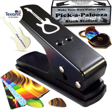 DIY Guitar Pick Punch Gift Pack - Premium Pick-Maker with Leather Key Chain Hold