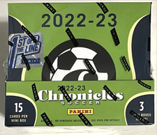 2022-23 Panini Chronicles Soccer FOTL Hobby Box New Factory Sealed 3 Auto or Mem