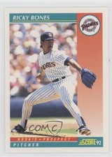 1992 Score Ricky Bones (Rookie Prospect on Front) #758 1z4