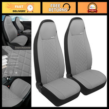 Universal Faux Leather Front Seat Covers For Bucket Seats - Grey Fits Most Cars Universal Faux Leather Front Seat Covers For Bucket Seats - Grey Fits Most Cars