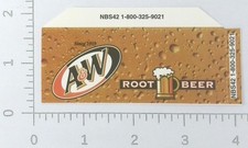 Vintage 12oz A&W Root Beer Advertising Vending Machine Flavor Strip NBS42