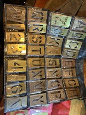 Brass Interlocking Professional Sign Writers Stencils, 3 Sets Various Sizes