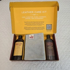 Leather Honey Complete Care Kit: Cleaner, Conditioner, 2 Applicator Clothes NIB
