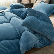 Fluffy Fleece Comforter 830gsm 870gsm Reversible Sherpa Blanket Full Queen King