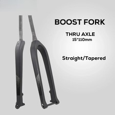 26/27.5/29er Full Carbon MTB Bicycle Vertebra Tube Thru Axle Boost Front Fork