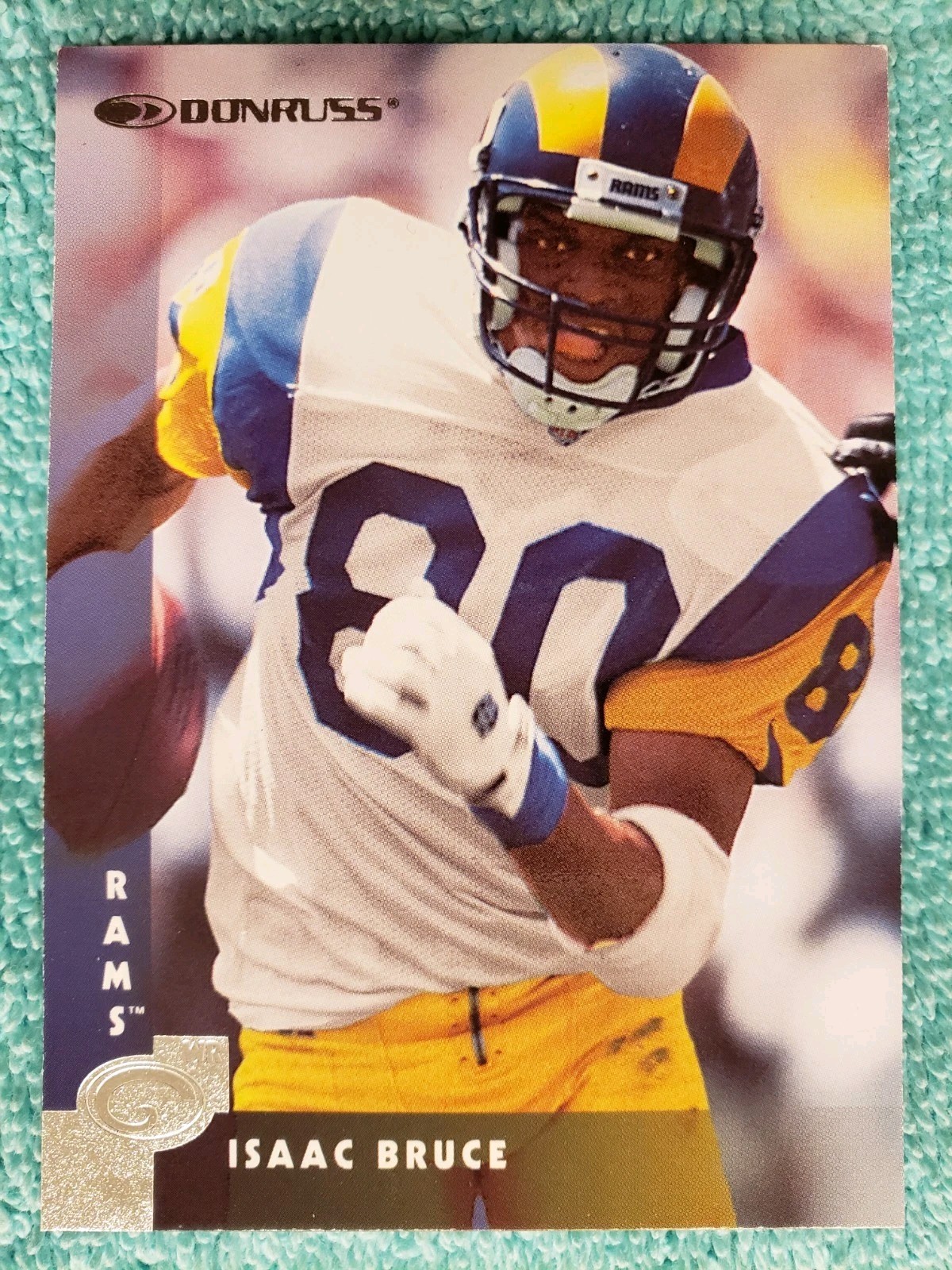 1997 DONRUSS ISAAC BRUCE #28 ST. LOUIS RAMS 