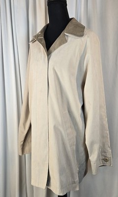 London Fog Two-Toned Classic Rain Coat Lined- Womens Size Small Regular