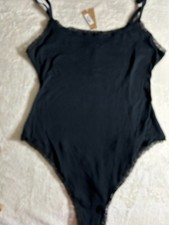 NWT SKIMS FITS EVERYBODY LACE CAMI BODYSUIT 2XL Onyx BS-CAM-0822