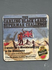 Carling Superman Challenge Beer Mat