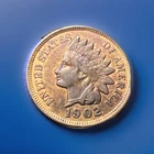 1902 Indian head penny #4, full liberty, very clear details, red