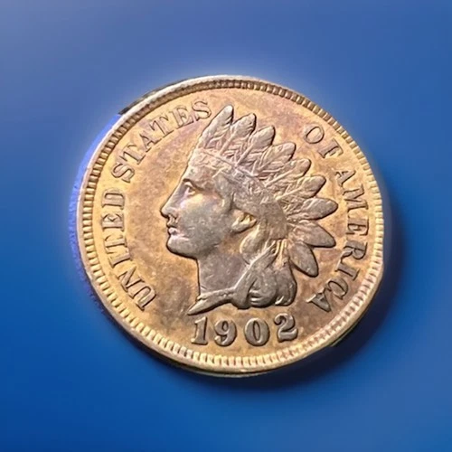 1902 Indian head penny #4, full liberty, very clear details, red