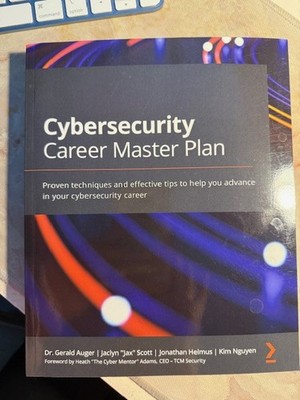 Cybersecurity Career Master Plan textbook book - NEW