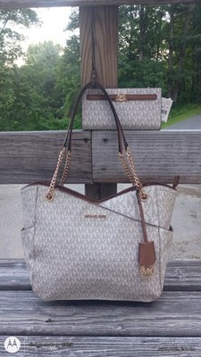 Nwt Michael Kors Jet Set Travel Large X Chain Tote W/ L Reed Nwt Mich Wallet Set
