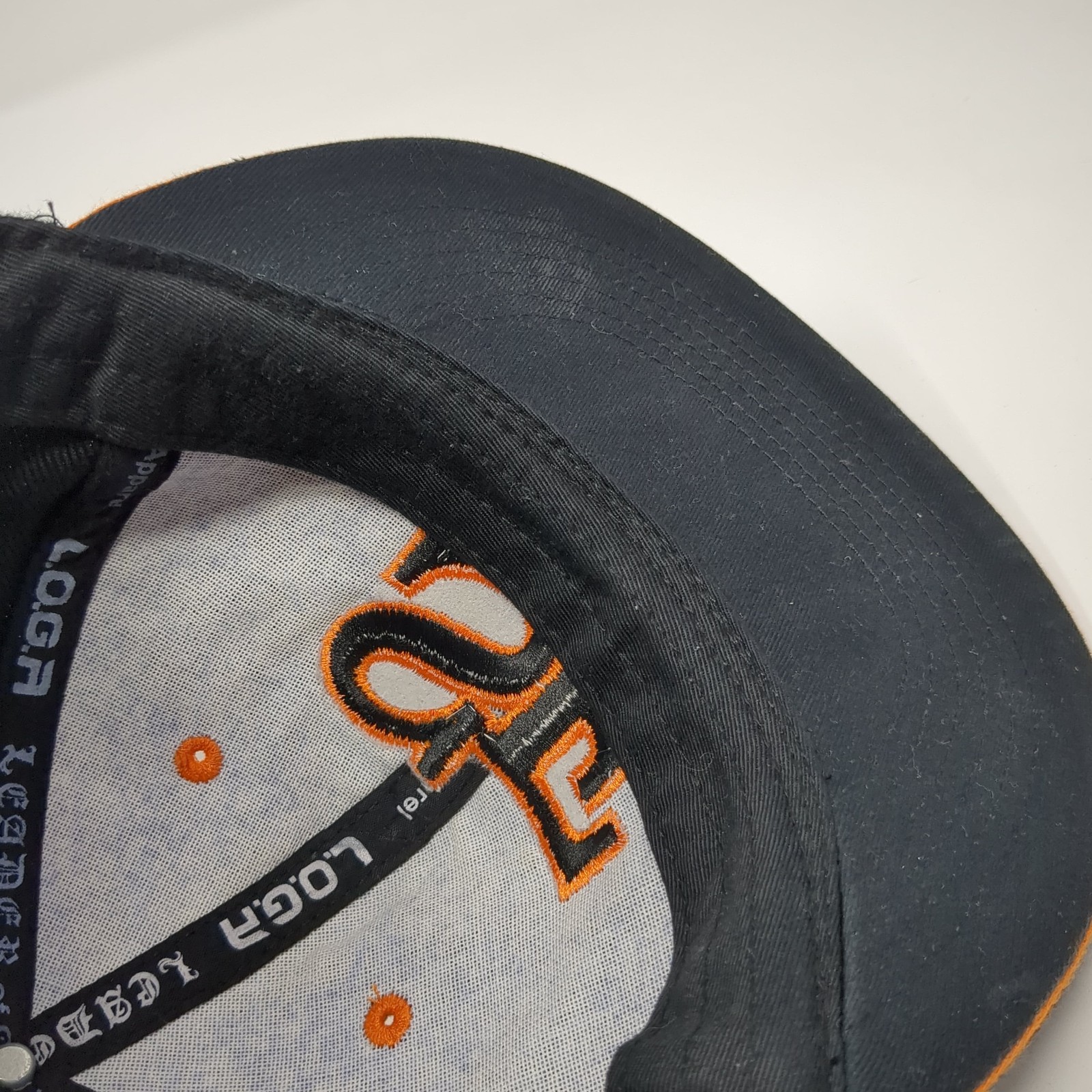 SF Fitted Baseball Cap Solid Black Large Embroide… - image 8