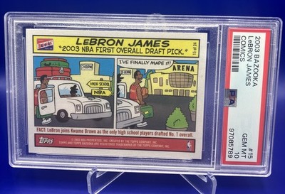 2003-04 Bazooka - Comic Strip LeBron James #15 Rookie RC PSA 10