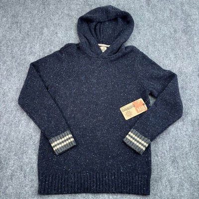 Ruff Hewn Sweater Mens Small Donegal Spec Knit Pullover Hoodie Pullover Blue