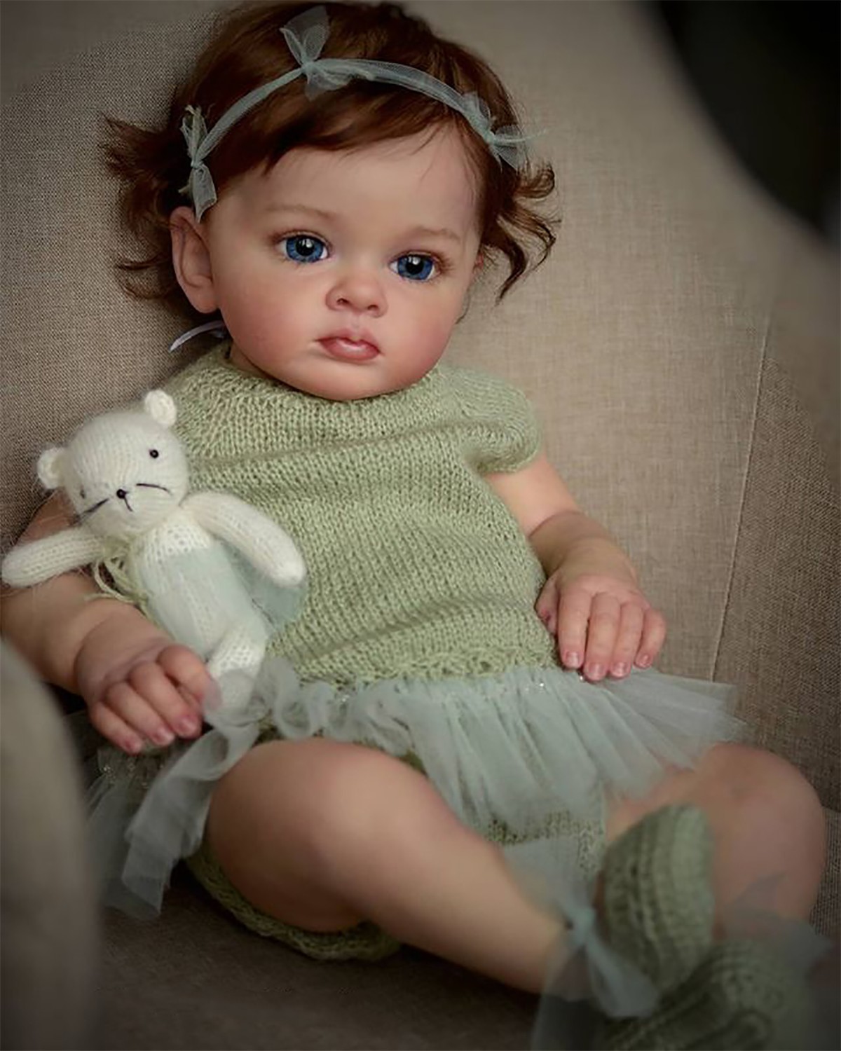 Reborn Baby Dolls 22&ldquo;Girl Real Life Vinyl Silicone Handmade Newborn Doll Gift
