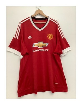 Manchester United Adidas Climacool Trikot Chevrolet Logo Größe 4XL verwaschener Kragen