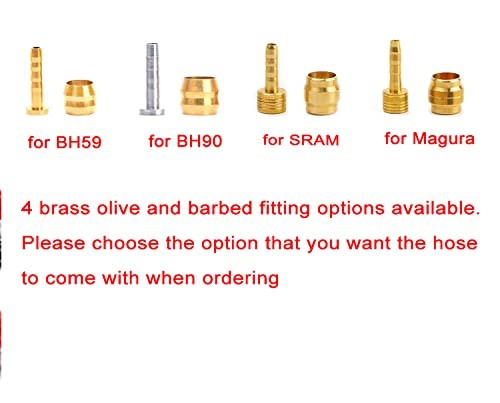 Replacement Bike Hydraulic Disc Brake Hose Line with Brass Olive and Barbed F... - Picture 3 of 5