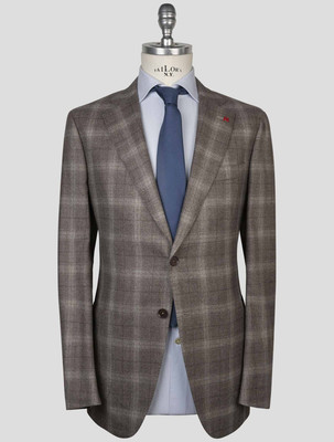 Isaia Brown Wool Suit YX230 Man