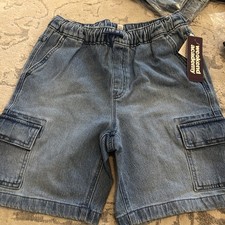Boys Walmart New Weekend Academy Drawstring Denim Shorts Sz Large 9/10