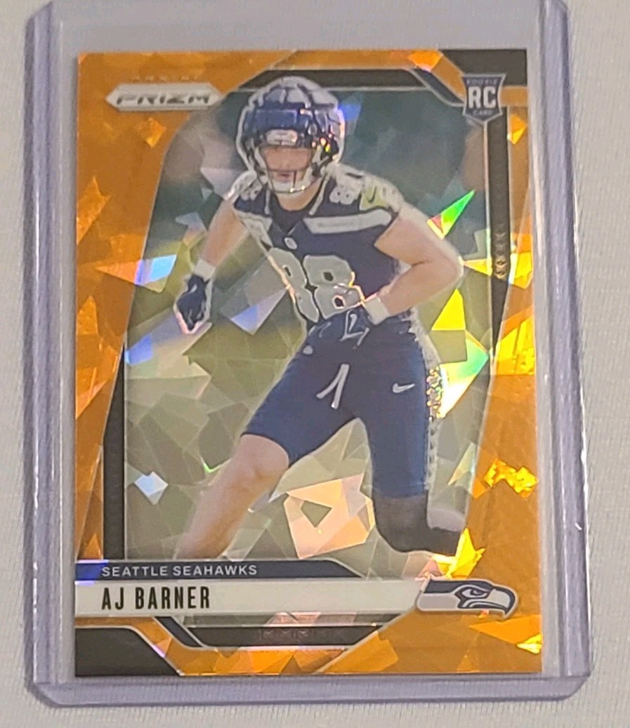 2024 Panini Prizm - Rookies AJ Barner #304 Orange Ice Prizm (RC)