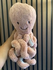 JELLYCAT London Large 18  ODELL Octopus Stuffed Plush Animal Pink Blush