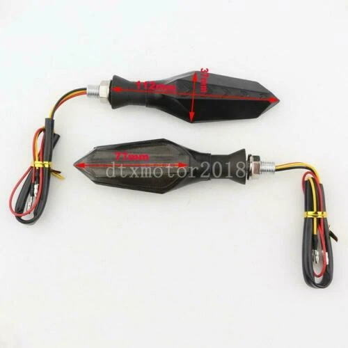 4.2" Plastic Flowing LED Lights For Suzuki Gixxer GSX GSXS GSXR 600 750 1000 WX - Image 3 of 4