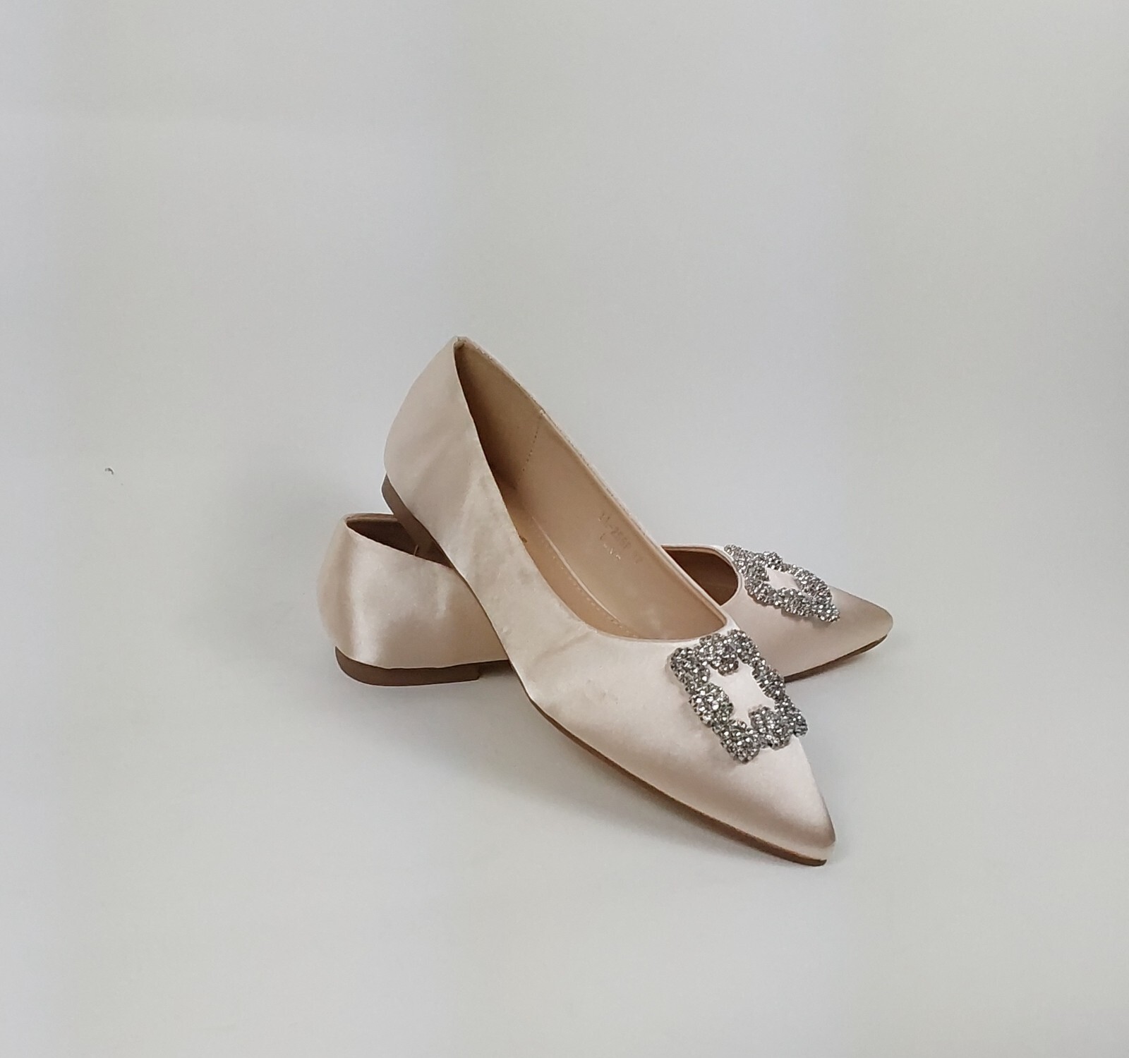 Womens Ballet Flat Slip On Point Toe Pumps Ladies Bridal Ballerinas Size 3-8