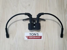 Harley Sportster Coil Relocation kit with Taylor Black Spark plug wires 07+ V1