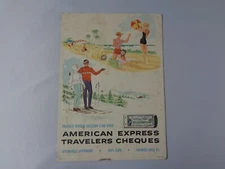 American Express Travelers Cheques stand up cardboard store advertisement sign 