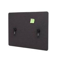 Prywatność biurowa HWC-G75, ściana działowa stołu tablica, tekstylia, 60x75cm brązowo-szara