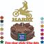 miniatura 11  - Topper do ciasta motocyklowego Spersonalizowany tort urodzinowy motocyklisty Dekoracja z dowolną nazwą 