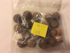 Package 20 Dark Wood Mushroom Button 25/64" opening 1488