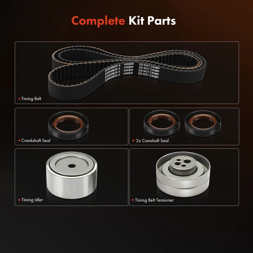 Комплект ремней ГРМ 6x для Audi A6 A6 Quattro 1995 кабриолет 90 Quattro 100 Quattro - Изображение 2 из 4