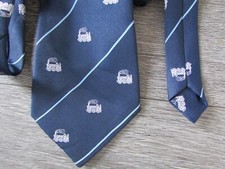 Railway Steam Engine Train & Number 10 Motif Early Tie by Macaseta