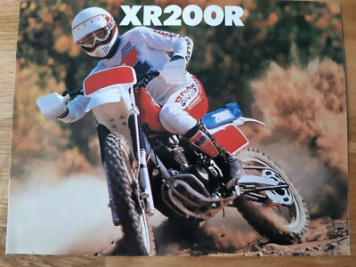 NOS HONDA XR 200 R 1986 VERKAUFSPROSPEKT BOOKLET VINTAGE EVO XR200R 86 