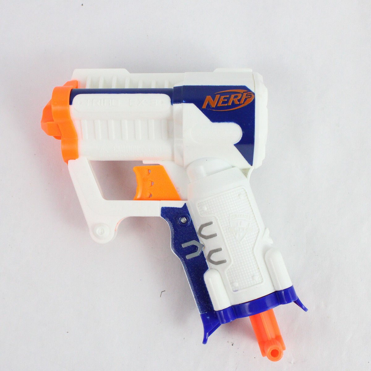 2012 Nerf N-Strike Elite Triad EX-3 White Blue & Orange