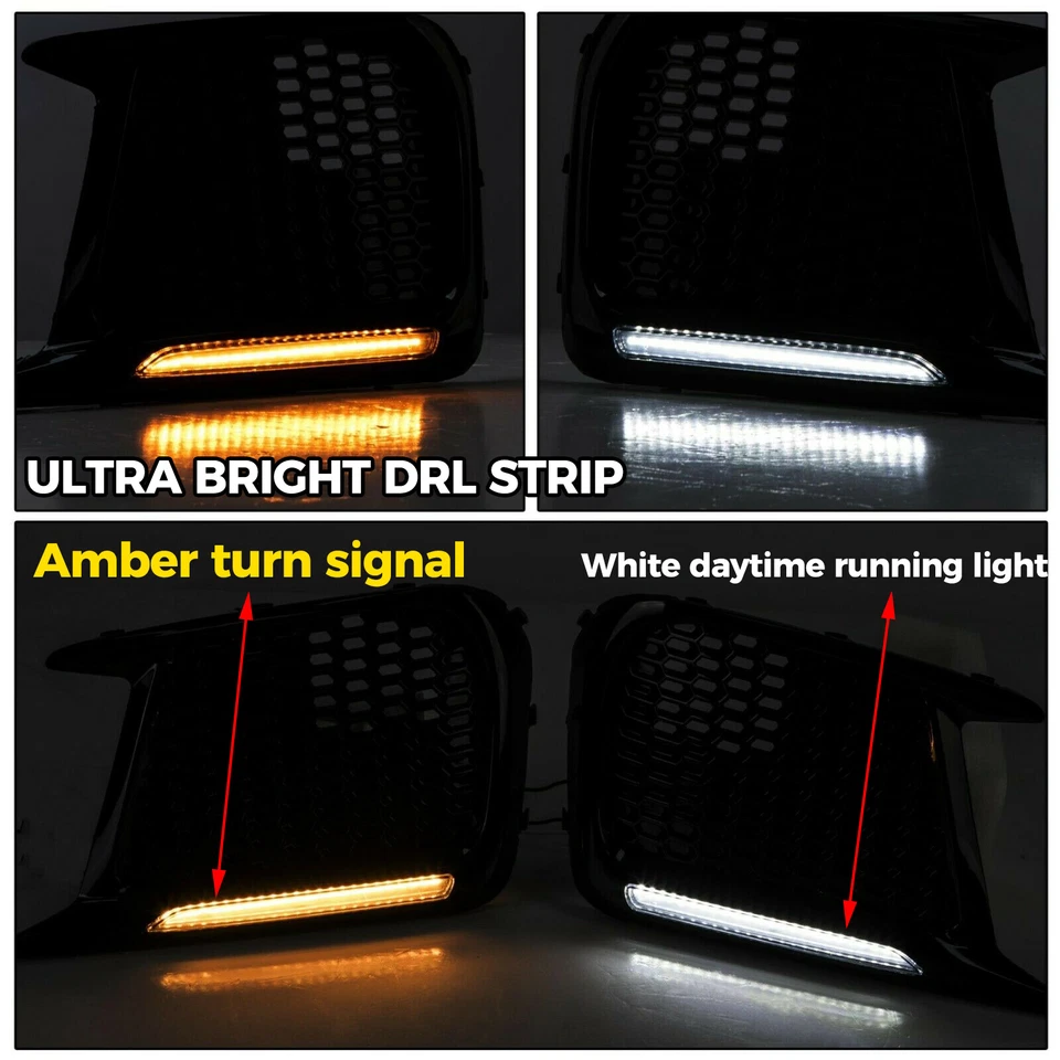 Biseles de luz antiniebla LED DRL secuencial/conmutador trasero diestro y derecho para Subaru WRX STI 2018-up Foto 3 de 4