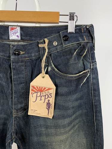 Men's NWT Prps Distressed Painted Japanese Denim Jeans Pants Size 32x32 - Picture 8 of 21