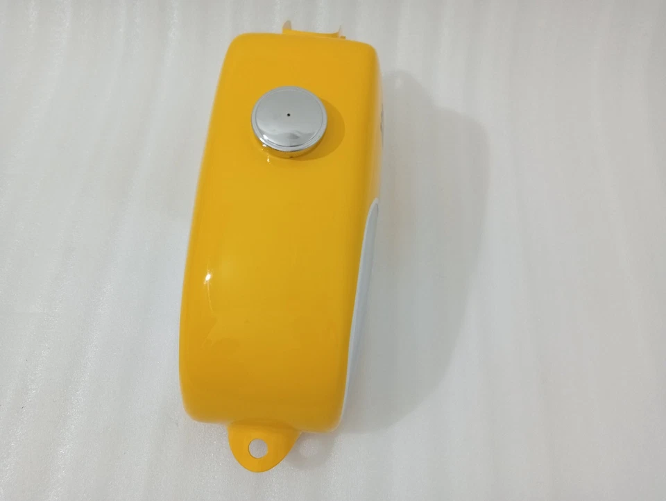 Tanque de combustible Husqvarna 1974 CR 250 WR 250 MAG Repro acero pintado amarillo + tapa | ajuste Foto 4 de 4