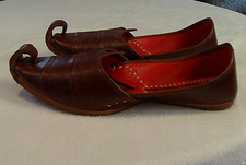 Handmade Leather Traditional Indian Punjabi Jutti Men's Khussa Flat Shoes size12