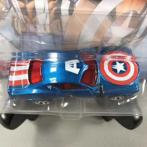 2020 Hot Wheels Character Cars Marvel Captain America 1:64 Scale - Picture 2 of 8