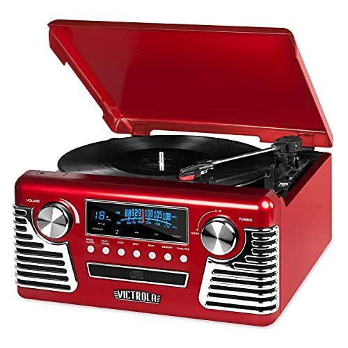 Victrola 50's Retro Bluetooth Record Player Multimedia Center