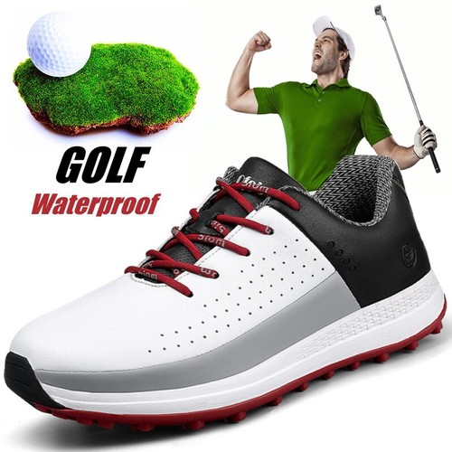 Herren Wasserdicht Rutschfest Spikeless Golfschuhe Outdoor Turnschuhe Freizeitschuhe - Bild 1 von 19