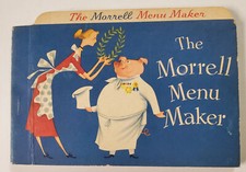 Menú Morrell, 1950, jamón picado, productos de cerdo, Ottumwa, Iowa, 32 pp.